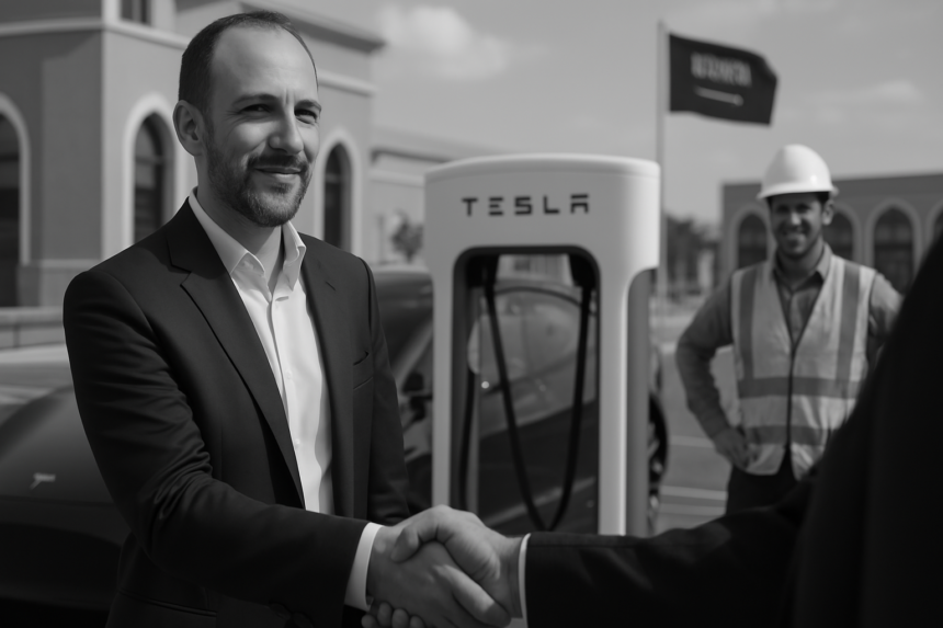 Tesla EV infrastructure in Saudi Arabia