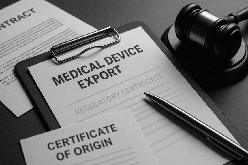 legal documents for exporting medical devices