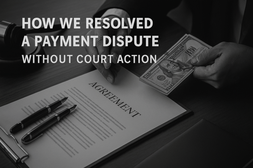 payment dispute without court action