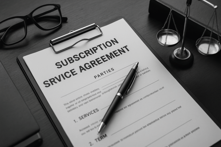 subscription service agreement template