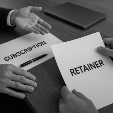 subscription vs retainer model