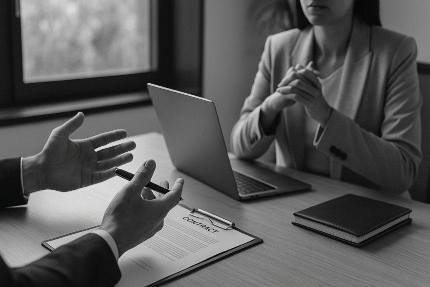 real-life negotiation experience between two business professionals.