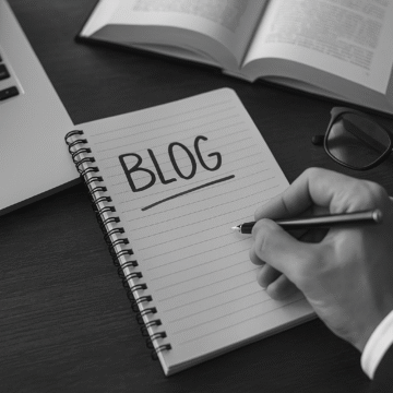 Workspace showing legal blog setup, representing the process of building a legal blog.
