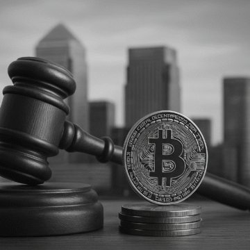 Bitcoin and gavel symbolizing legal debate on whether global crypto regulation help or hurt innovation across international markets