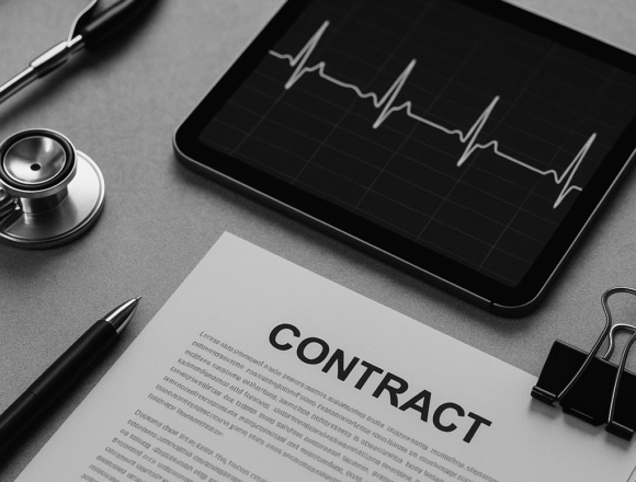 Grayscale Photo of Medical Device Compliance Elements Grayscale photo of regulatory documents, stethoscope, and tablet representing regulatory challenges in software medical devices compliance.