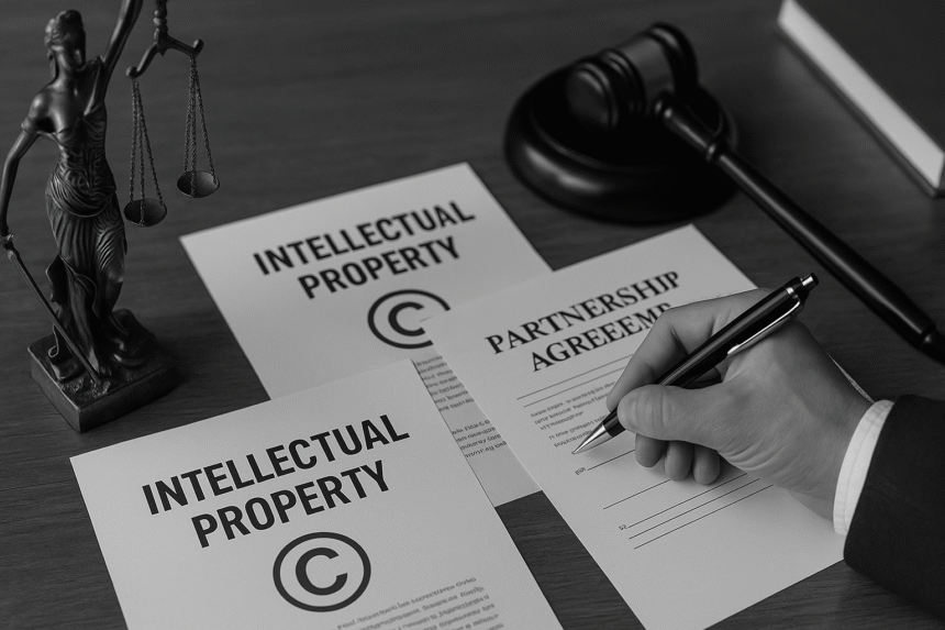 Drafting IP ownership clauses in partnership agreements for business clarity.