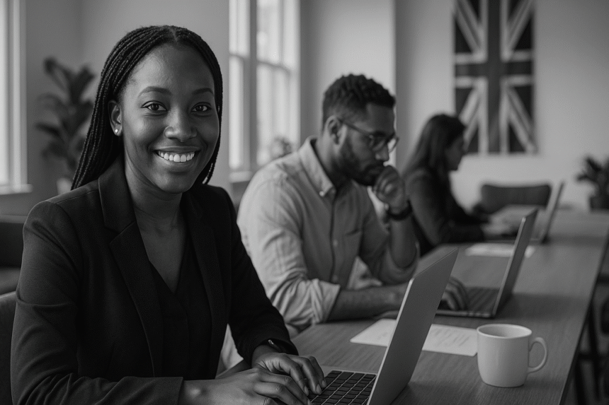 Nichdelisa Akuma joins Dream VC 2025 fellowship as a young African investment analyst walking confidently in a professional urban setting.